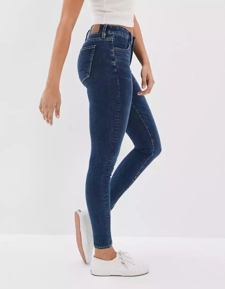 Jean American Eagle AE Dream Low-Rise Jegging Indigo Foncé Femme | BGJ-67433601